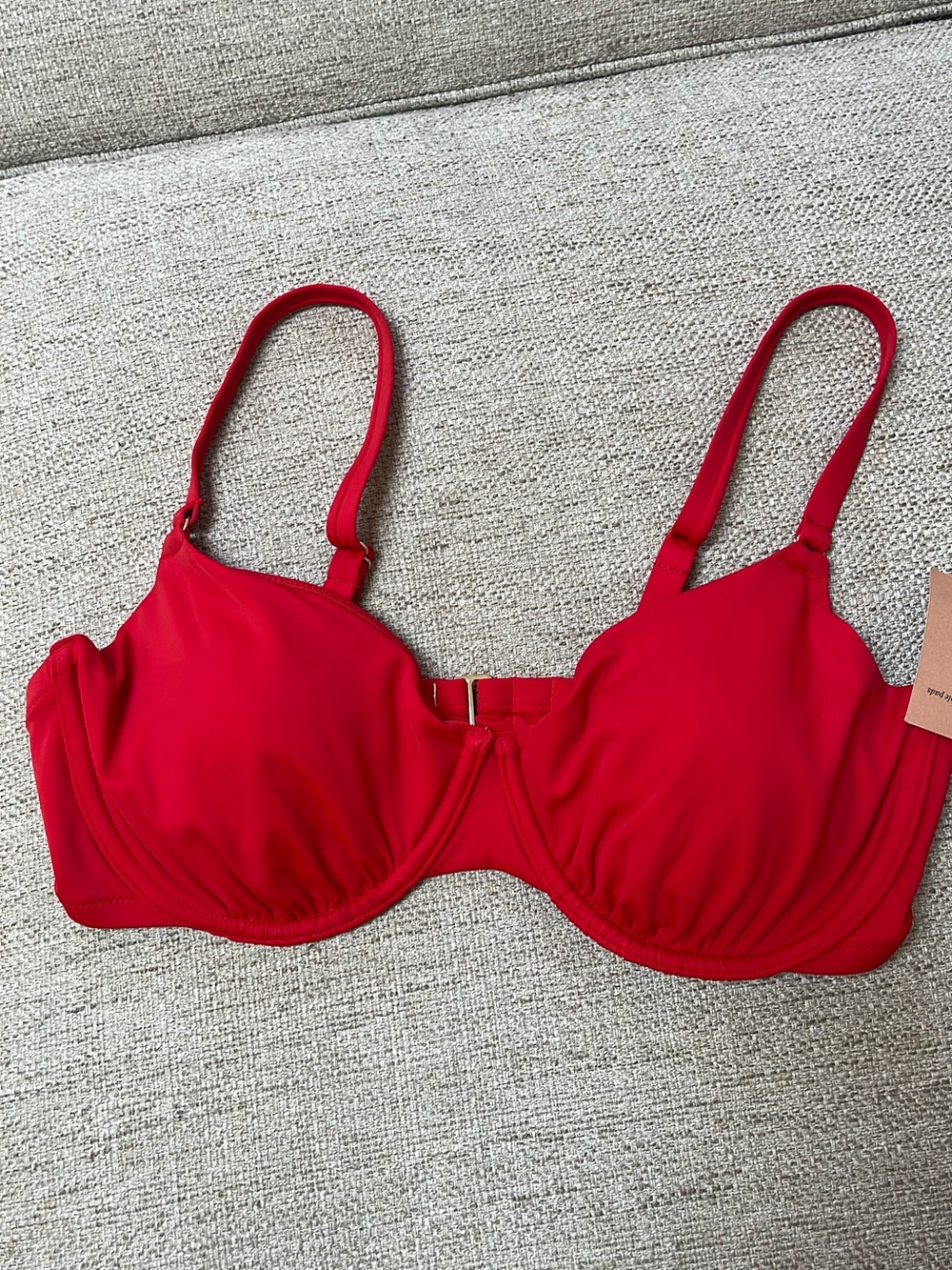 Shade & Shore Red Underwire Bikini Top NWT